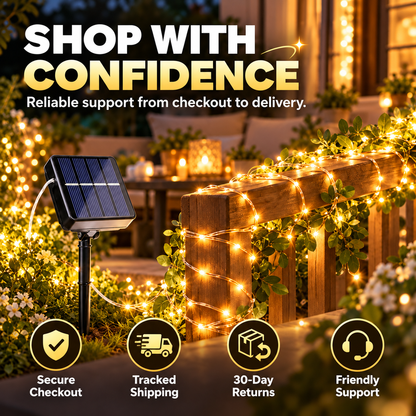 2-Pack Solar Fairy String Lights for Magical Outdoor Glow