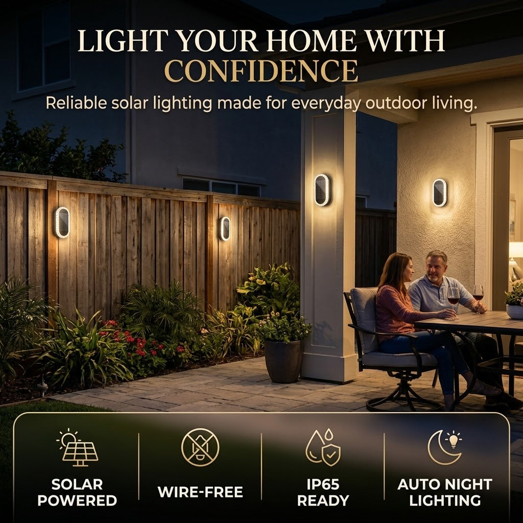 Solar Fence Lights – 7 Colors, Auto On/Off & IP65