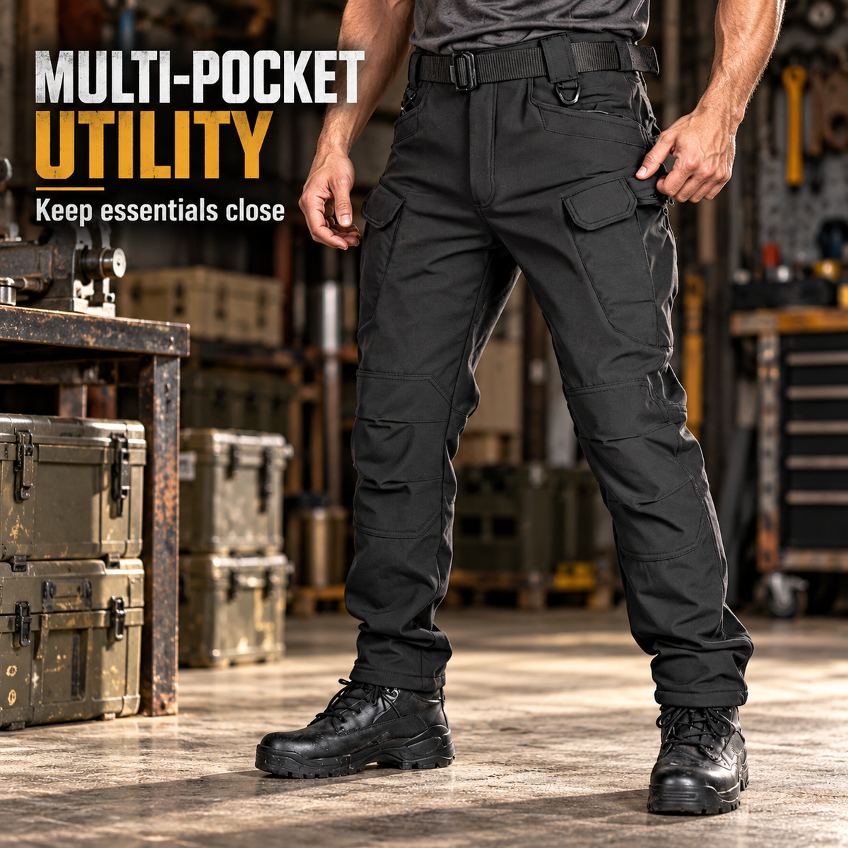 Men’s Fleece-Lined Tactical Cargo Pants