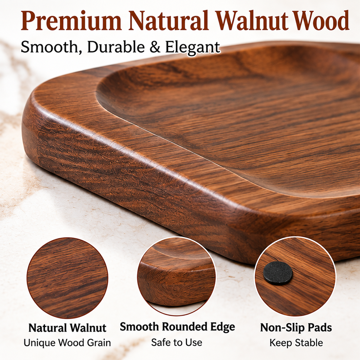 Modern Wood & Metal Napkin Holder with Weighted Arm