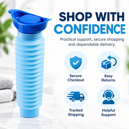 Collapsible Portable Emergency Urinal for Travel, Camping & Daily Care