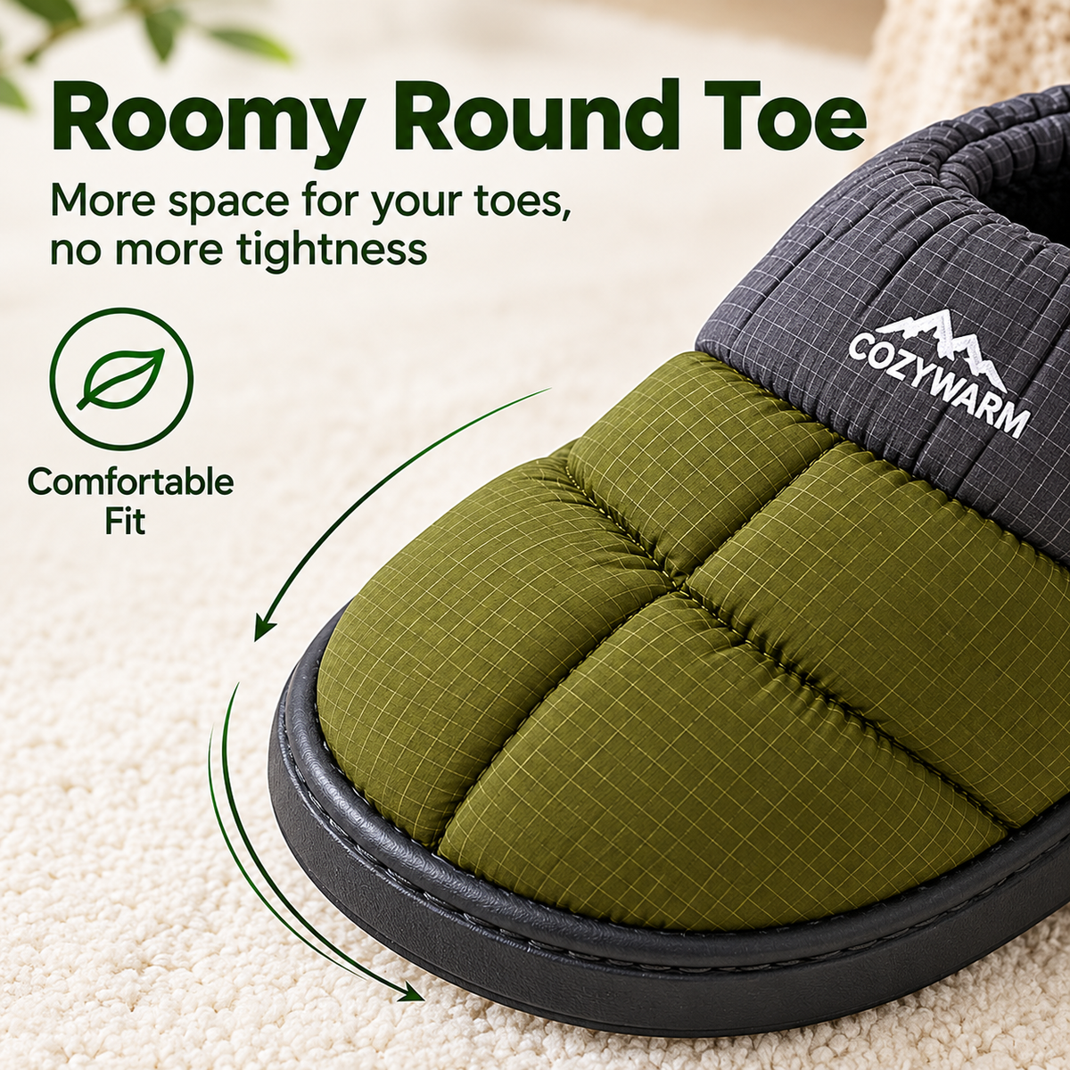 Plush Winter Slippers – Warm Cushioned Indoor Shoes