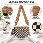 👜Women's Stylish Vintage Plaid Large-Capacity Crossbody Bag👜