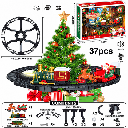 🎄 Animated Christmas Train Set for Around the Tree