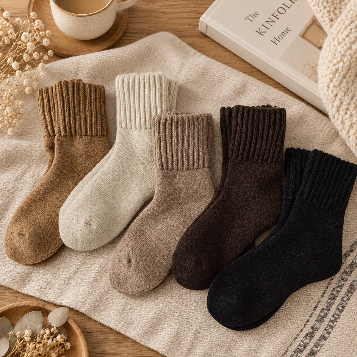 5-Pack Women’s Warm Mid-Calf Socks