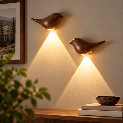 2 PCS- Bird-Shaped LED Wall Light – Warm Ambient Glow