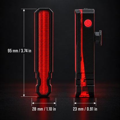 🚴 6-Mode USB Rechargeable LED Bike Tail Light with Laser Safety Lines