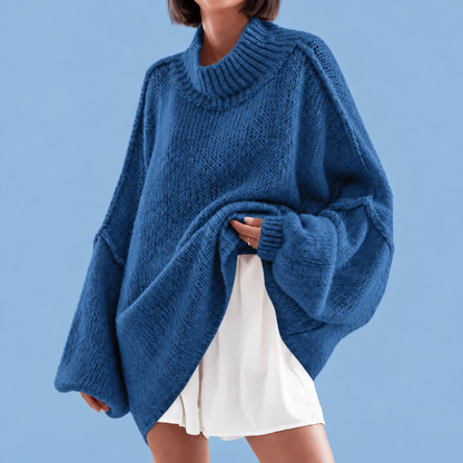 🍂 Oversized Batwing Sleeve Knit Sweater – Effortless Fall Style! 💕