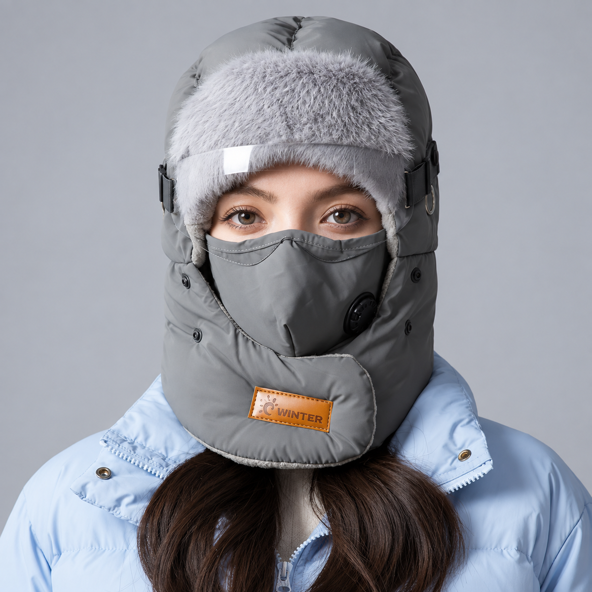Unisex Fleece-Lined Winter Trapper Hat with Face Cover （Buy 2 Free Shipping）