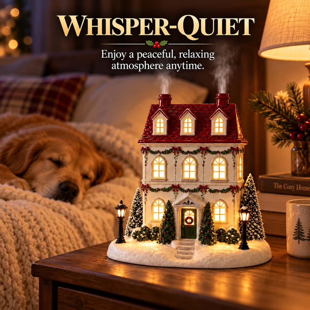 🎄Cozy Christmas Aroma Diffuser – Fill Your Home with Holiday Magic! ❄️