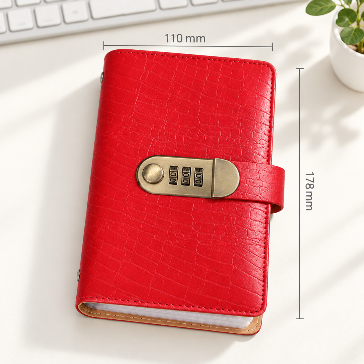 A6 Cash Savings Binder with 3-Digit Combination Lock