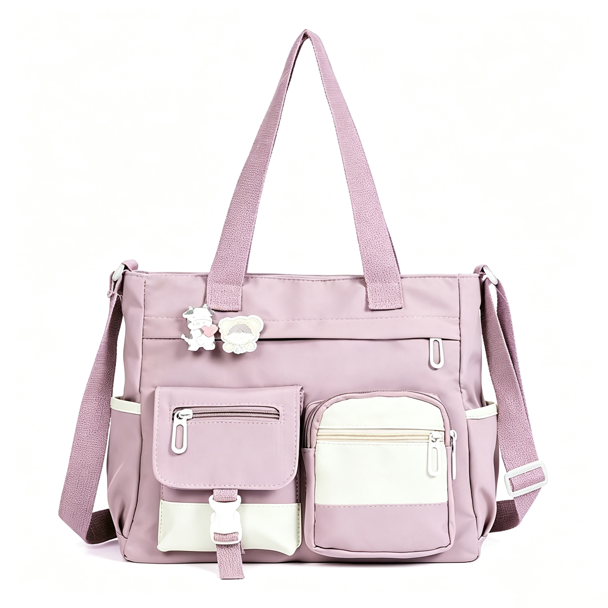 Women's Multi-Pocket Canvas Crossbody Shoulder Bag