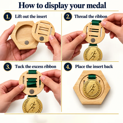 🏆✨No-Drill Wooden Medal Display Holder – Celebrate Every Achievement! 🎉