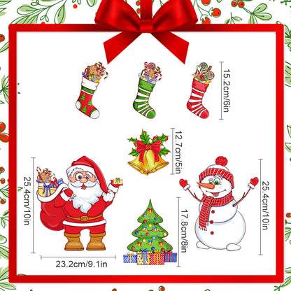 Christmas Magnetic Fridge Decorations Set – Reusable Holiday Magnets for Refrigerator & Metal Surfaces