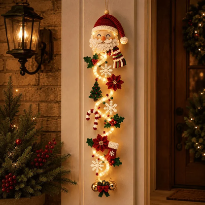 Illuminated Christmas Light Ornaments, Suitable for Front Door and Indoor Holiday Decorations