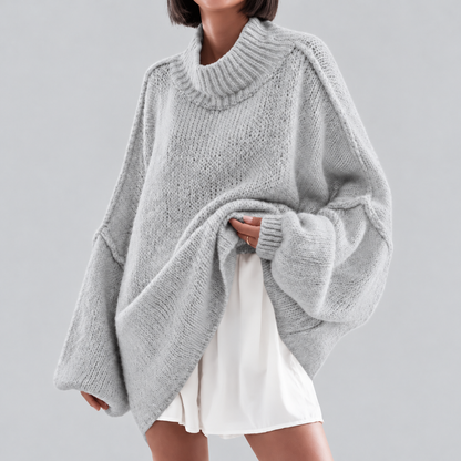 🍂 Oversized Batwing Sleeve Knit Sweater – Effortless Fall Style! 💕