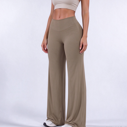 🐆 Women's Leopard Print Wide-Leg Pants ✨ – High Waist & Relaxed Fit