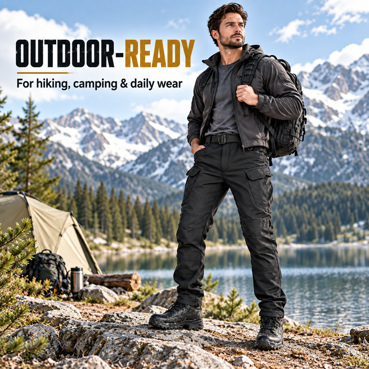 Men’s Fleece-Lined Tactical Cargo Pants