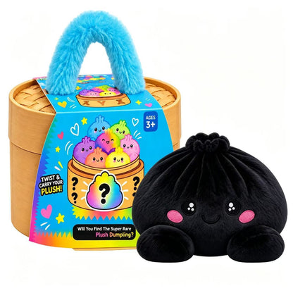 🥟 Cute Dumpling Plush Toy – Soft & Slow-Rebound Stress Relief Stuffed Animal with Bamboo Steamer Case🌈