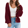 Women’s Chunky Knit V-Neck Button Cardigan