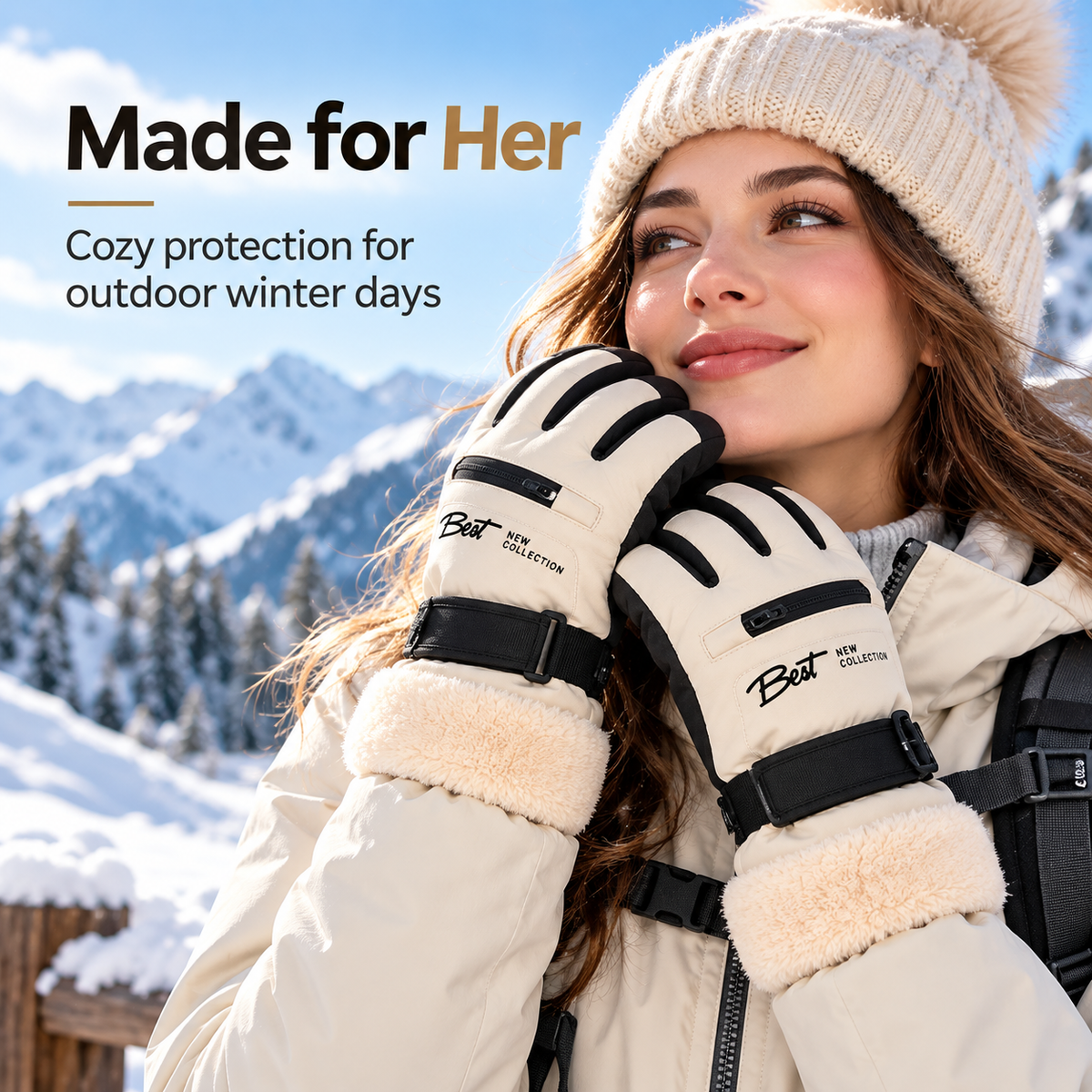 Winter Insulated Gloves – Warm Windproof Outdoor Gloves