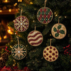 🎄🦌 6-Pack Christmas Diamond Painting Ornament Kit | Make Beautiful Hand‑Made Decorations🎁