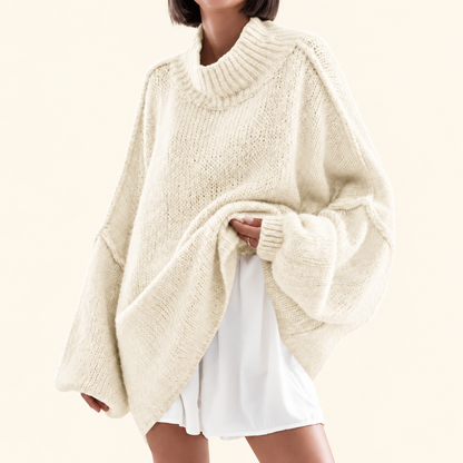 🍂 Oversized Batwing Sleeve Knit Sweater – Effortless Fall Style! 💕