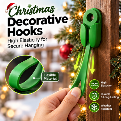 🎄Reusable Christmas Decoration Adhesive Hooks—Suitable for a Variety of Surfaces🎅
