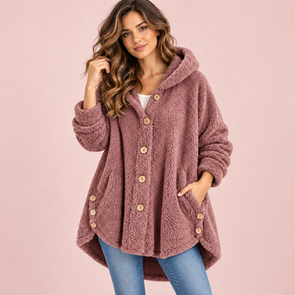 💕Women's Plush Hooded Jacket – Soft, Cozy & Comfortable!✨