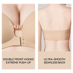 Strapless Front Closure Bra Wireless Push Up Padded Non Slip Tube Jelly Bra