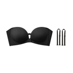 Strapless Front Closure Bra Wireless Push Up Padded Non Slip Tube Jelly Bra