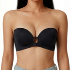 Strapless Front Closure Bra Wireless Push Up Padded Non Slip Tube Jelly Bra