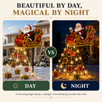 🎅✨ 2026 New Santa’s Flying Sleigh Gift Cascade – Solar Christmas Garden Light