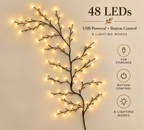 ✨ Flexible LED Branch Lights – Warm White Christmas Wall Decor