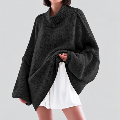 🍂 Oversized Batwing Sleeve Knit Sweater – Effortless Fall Style! 💕