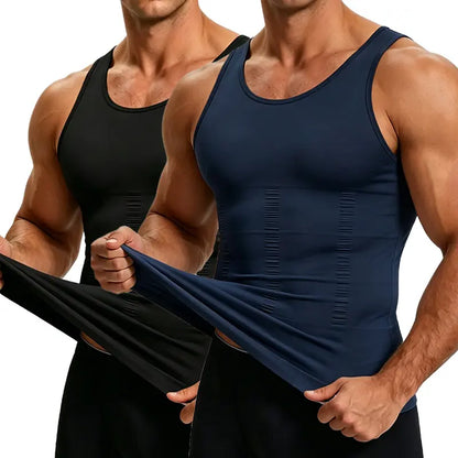 2/3/4Pack Menswear Compression Tank Top,tummy & Abdominal Control Body Shaper Trainer Vest