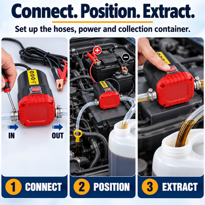 🛠️ 12V 80W Electric Oil Extractor & Diesel Transfer Pump Kit with Hoses – For Compatible Cars, Trucks, RVs & Boats