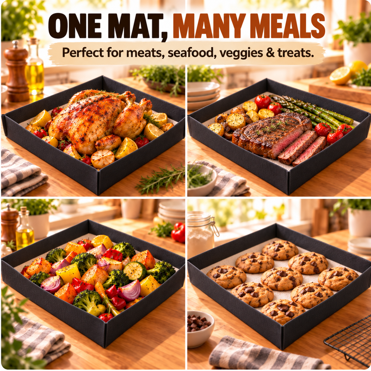🔥 Non-Stick Silicone Baking Mat – Bake More, Clean Less! ✨