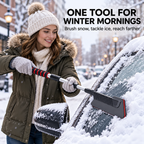 3-in-1 Extendable Car Snow Brush & Ice Scraper