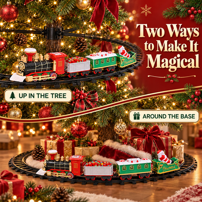🎄 Animated Christmas Train Set for Around the Tree
