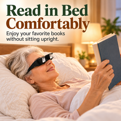 👓 90° Prism Reading Glasses – Read Comfortably While Lying Down! 📖