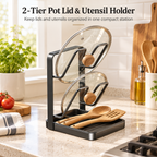Countertop Pot Lid & Utensil Organizer