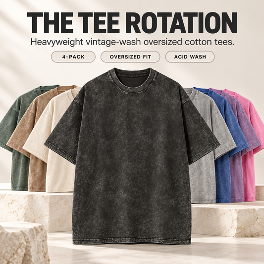 1/4 Pack Oversized Tshirts for Men Gym Vintage Heavyweight T Shirts Cotton Workout Acid Wash Baggy Tees