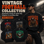 Vintage Football Graphic Crewneck Sweatshirt