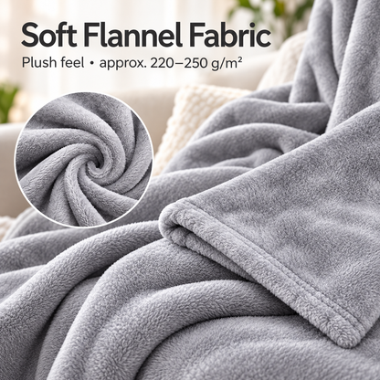 Oversized Wearable Flannel Blanket – Cozy Wrap with Sleeves