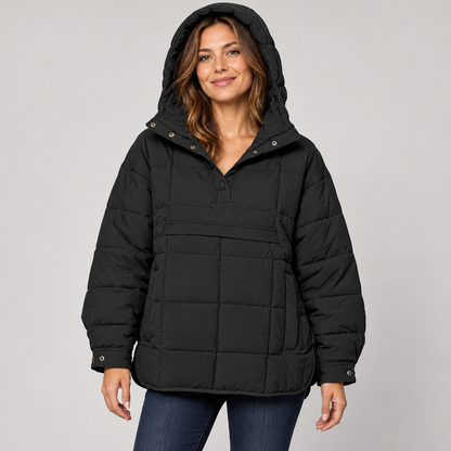 Tanming Women's Lightweight Quilted Hooded Anorak Jacket