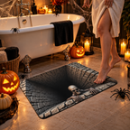 💀 3D Halloween Rug, Spooky Optical Illusion Skeleton Rug🎃
