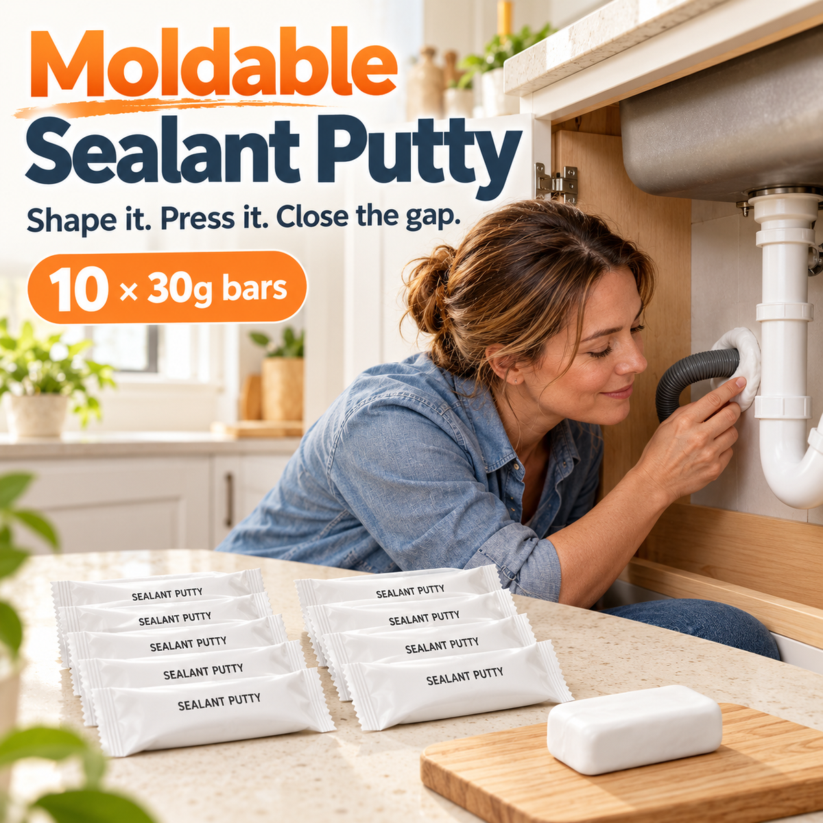 10-Pcs Moldable Sealant Putty – Waterproof Gap Filler & Pest Barrier