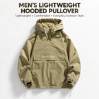 Men’s Lightweight Half-Zip Hooded Windbreaker