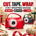 2-in-1 Wrapping Paper Cutter & Tape Dispenser